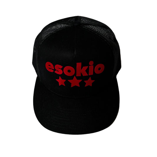 ESOKIO Black/ Red/ Black Trucker SNAPBACK