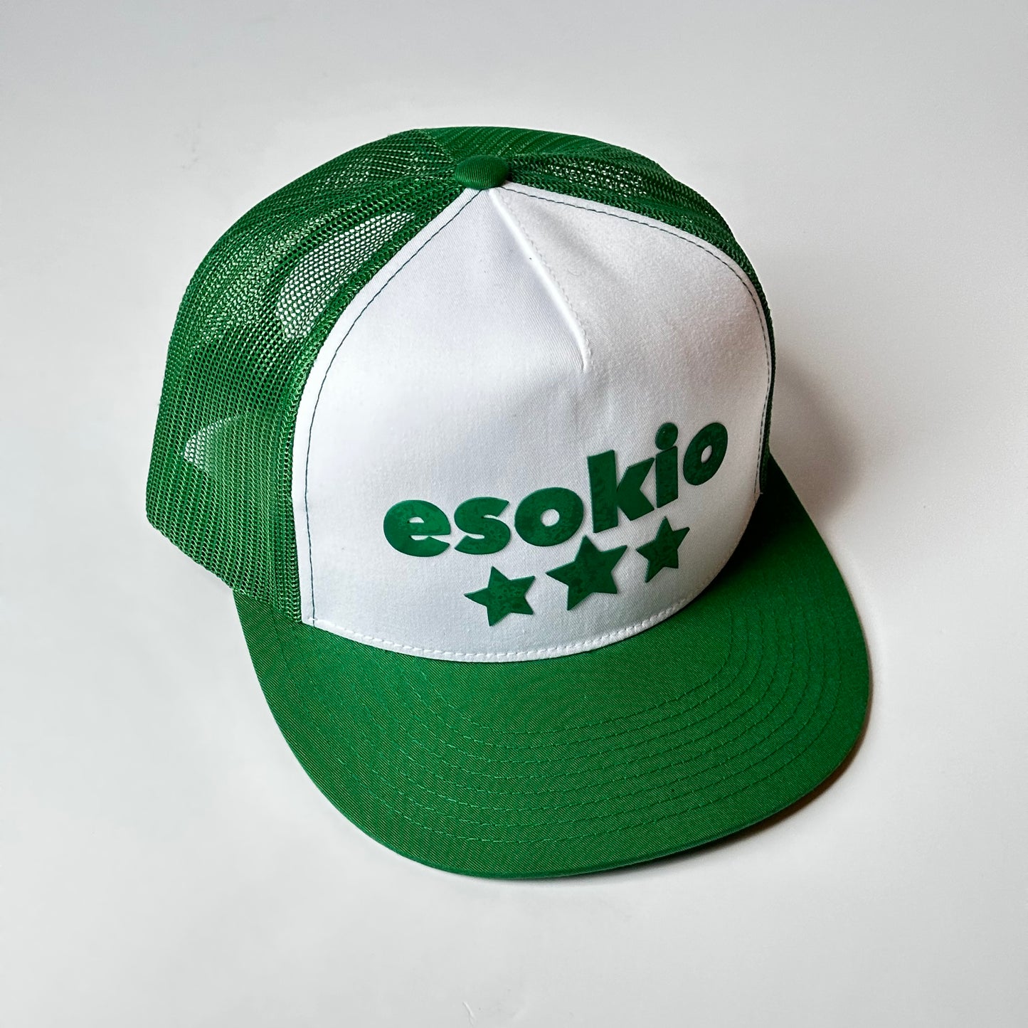 ESOKIO Kelly/ White Trucker SNAPBACK