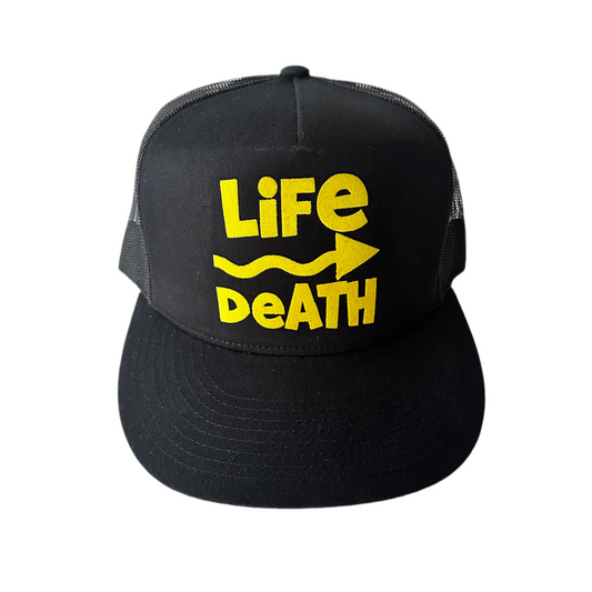 ESOKIO Black/ Yellow/ Black Life/ Death Trucker SNAPBACK