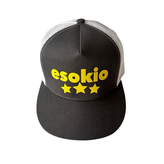 ESOKIO Gray/ White/ Yellow Trucker SNAPBACK
