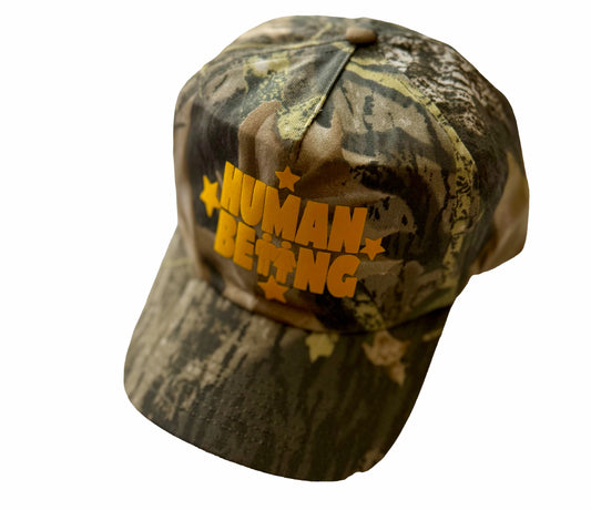 HUMAN BEING Soft Camo/ Yellow SNAPBACK