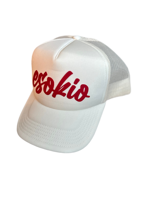 ESOKIO Cremé/ Red Foam Trucker SNAPBACK
