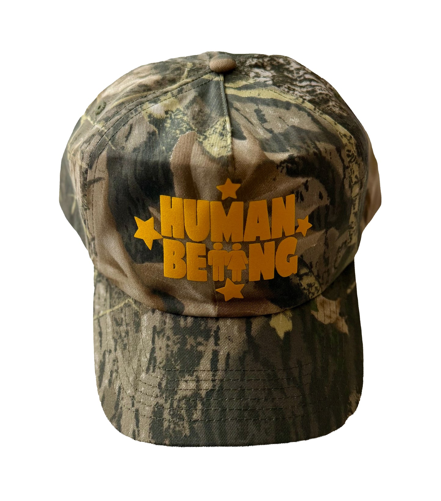 HUMAN BEING Soft Camo/ Yellow SNAPBACK