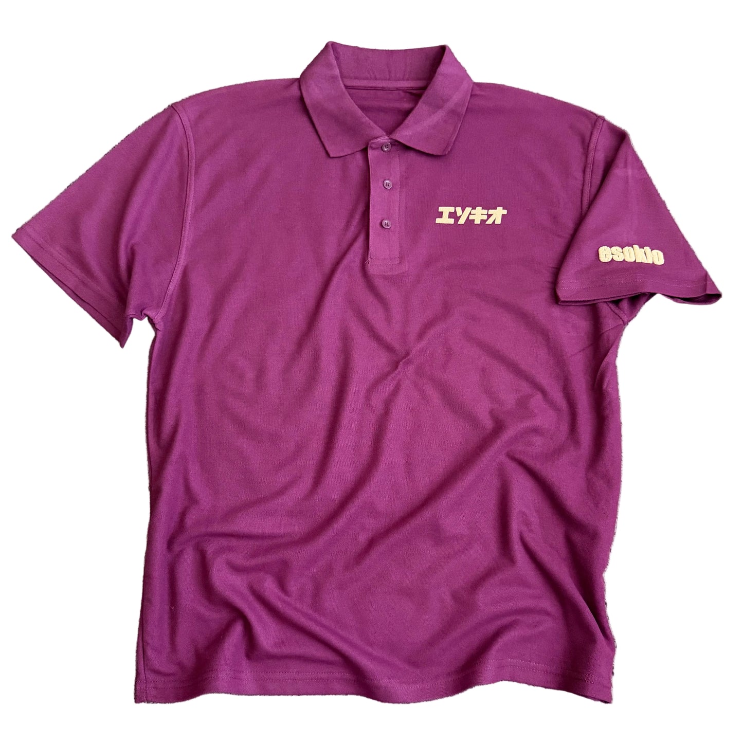 EsoKio Japan Love Burgandy/ Tan Design Polo