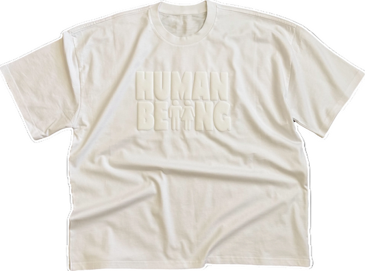 EsoKio Human Being NFS White/ White design Tee